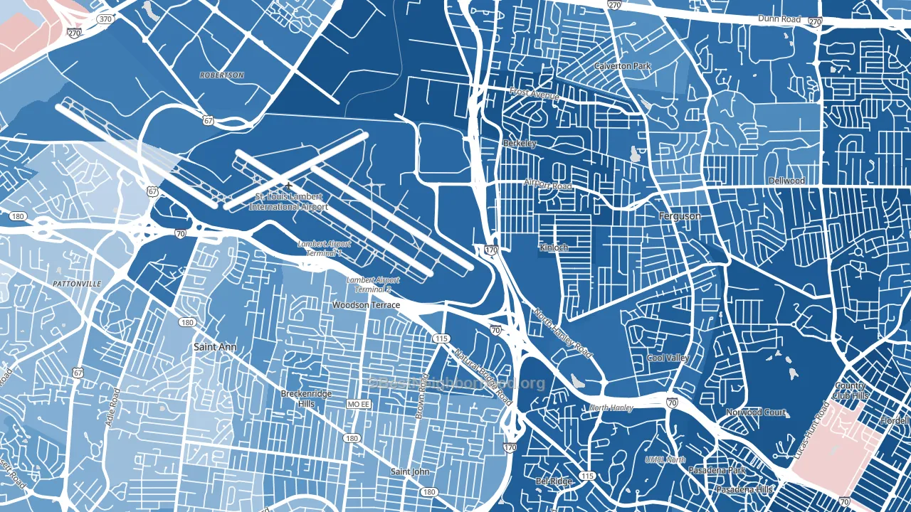 63134, MO block-group political-lean map