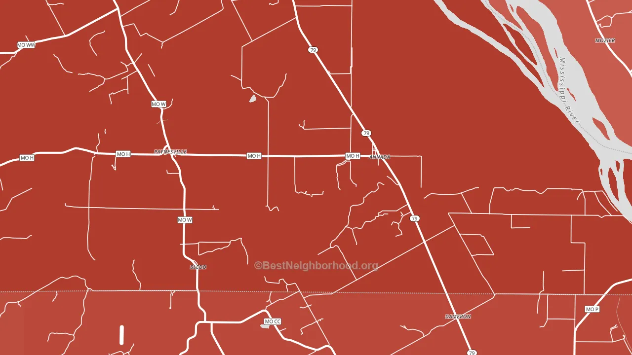 63330, MO block-group political-lean map