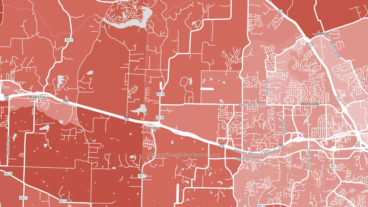 63348, MO block-group political-lean map