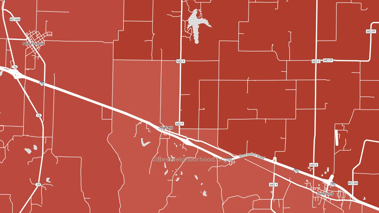 63350, MO block-group political-lean map