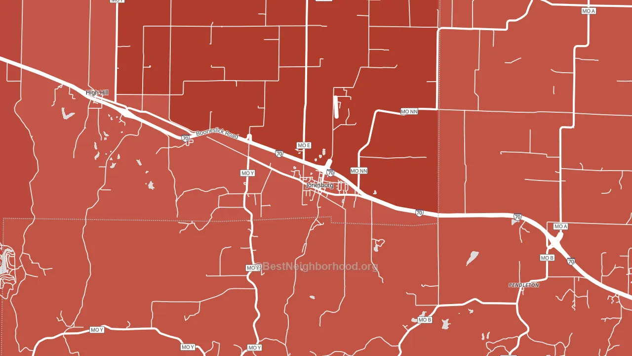 63351, MO block-group political-lean map