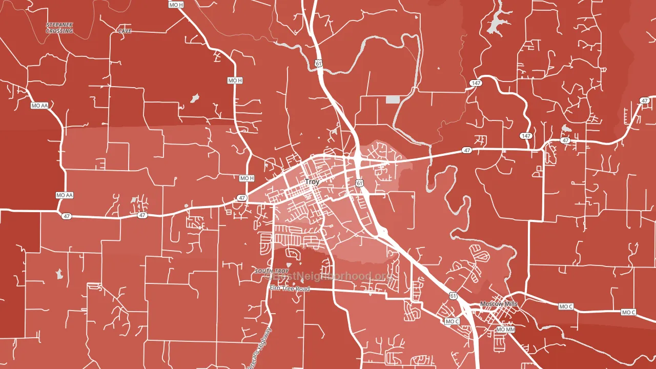 63379, MO block-group political-lean map