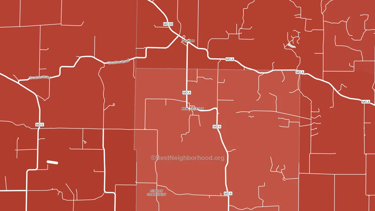 63381, MO block-group political-lean map