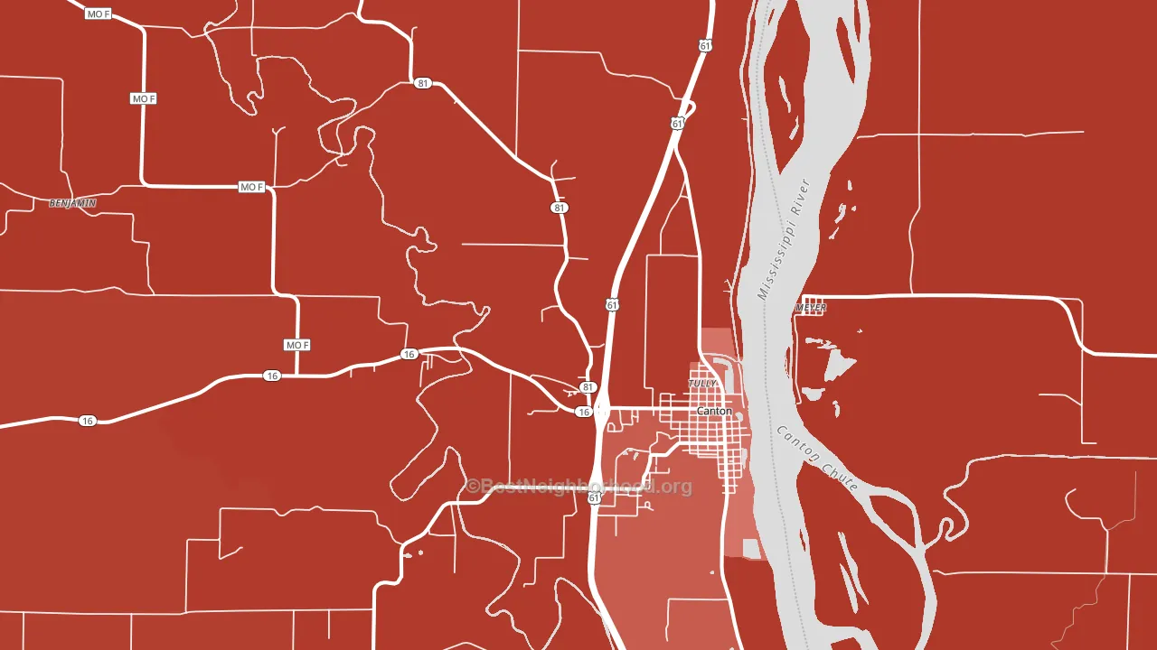 63435, MO block-group political-lean map