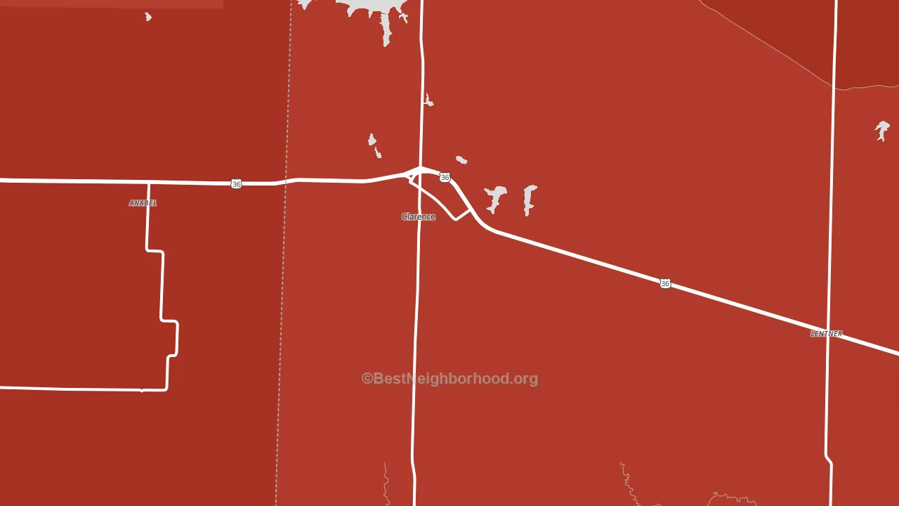 63437, MO block-group political-lean map