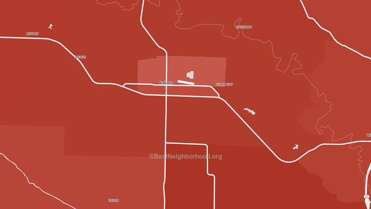 63445, MO block-group political-lean map