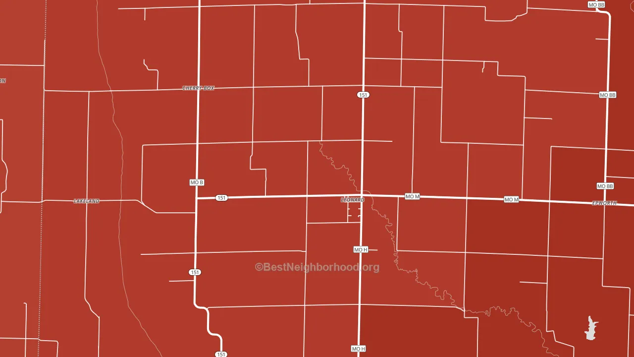 63451, MO block-group political-lean map