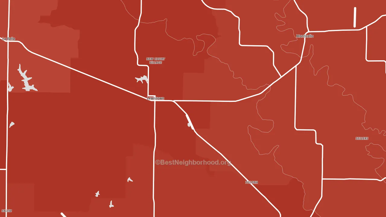 63452, MO block-group political-lean map