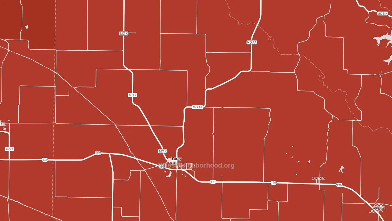 63453, MO block-group political-lean map