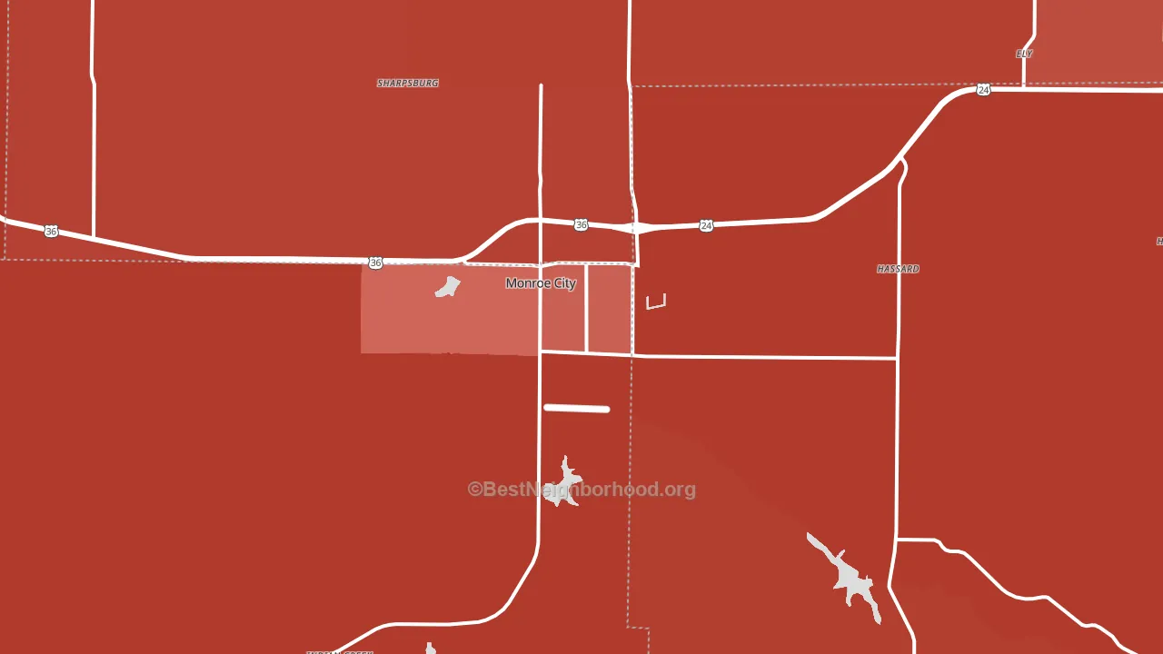 63456, MO block-group political-lean map