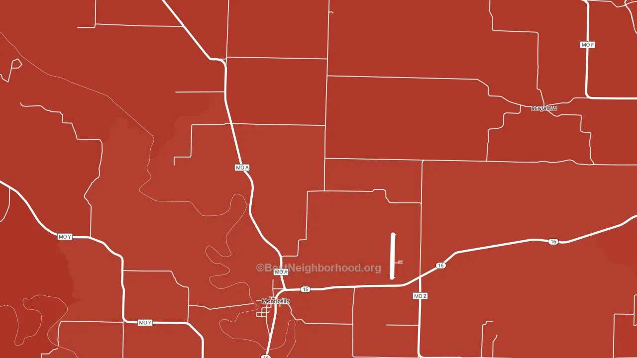 63457, MO block-group political-lean map