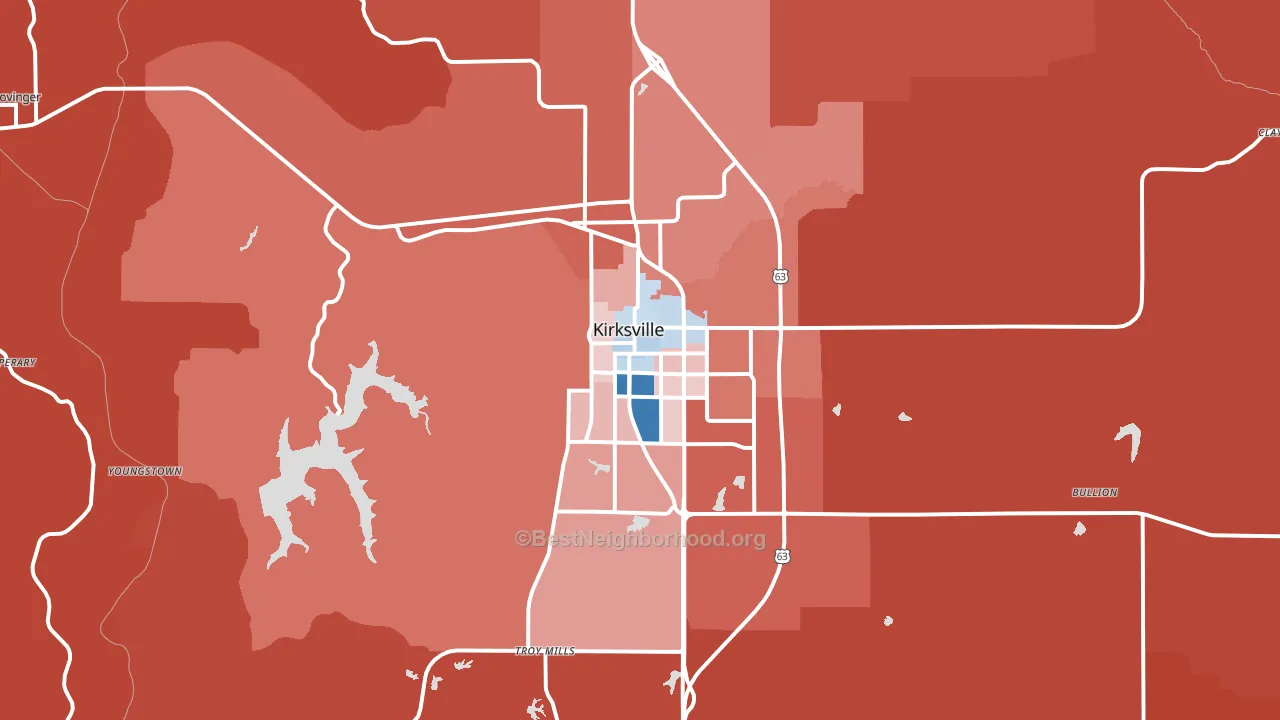 63501, MO block-group political-lean map