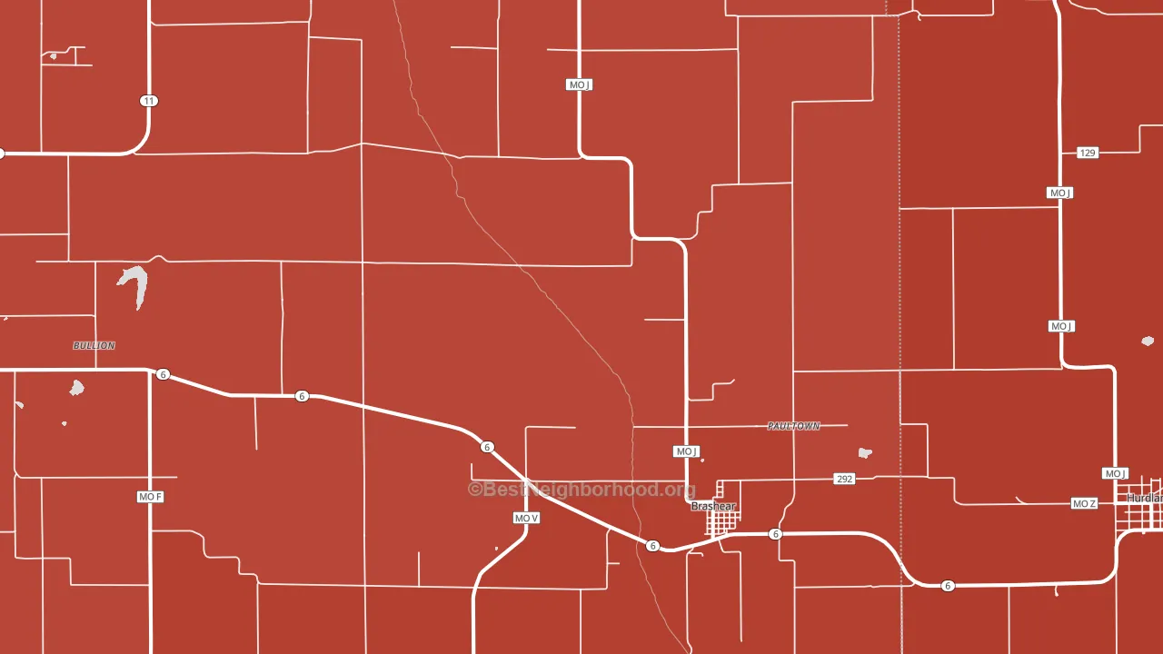 63533, MO block-group political-lean map
