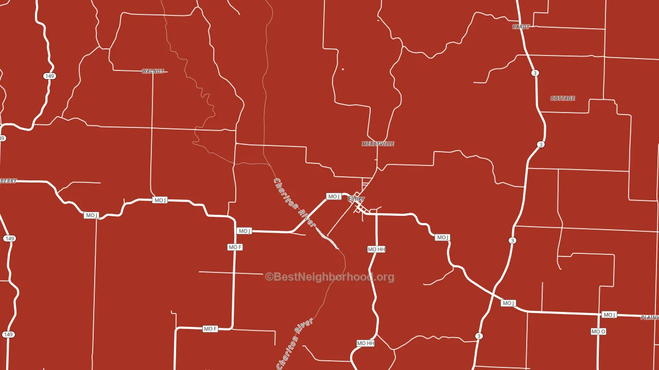 63538, MO block-group political-lean map