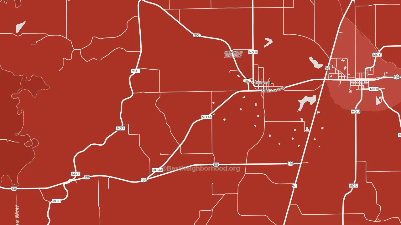 63541, MO block-group political-lean map