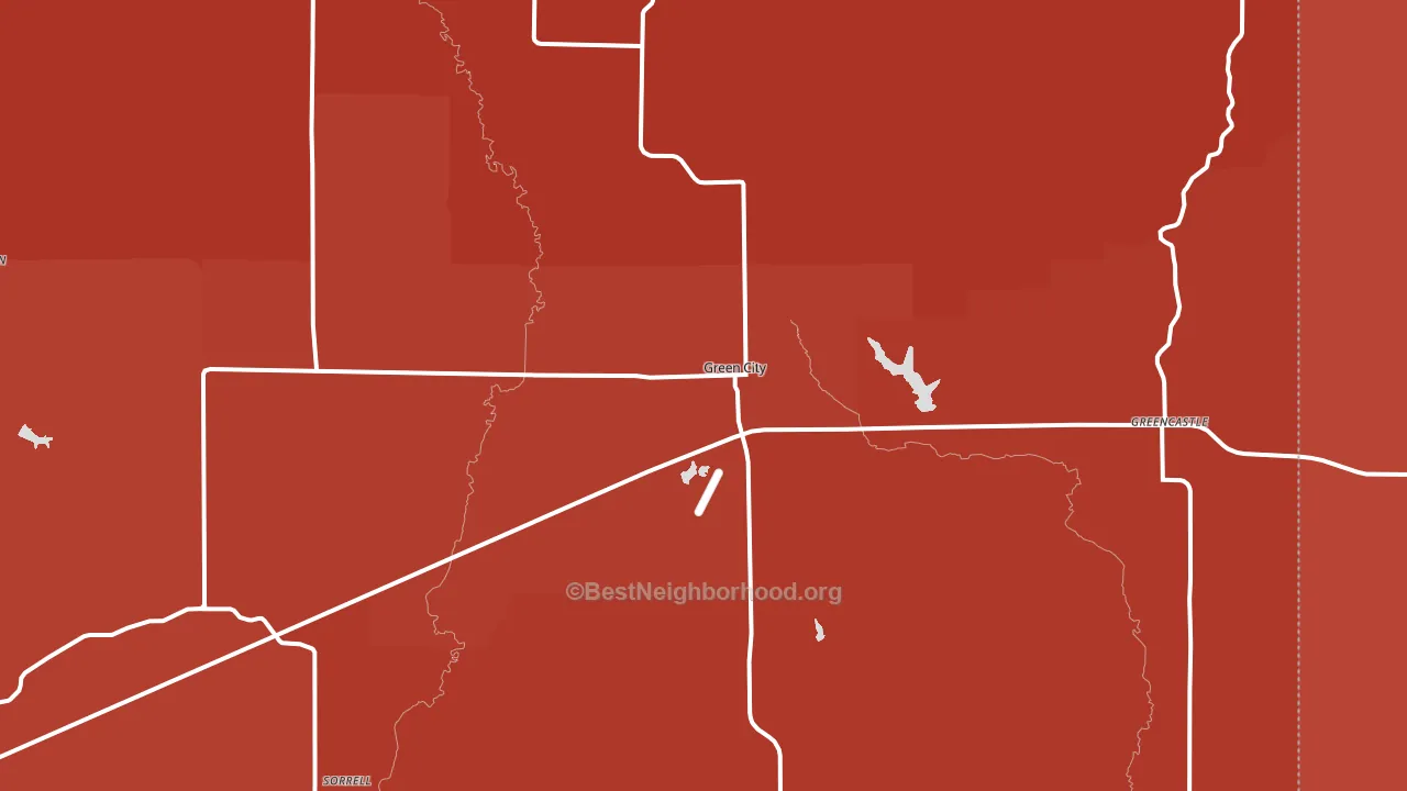 63545, MO block-group political-lean map