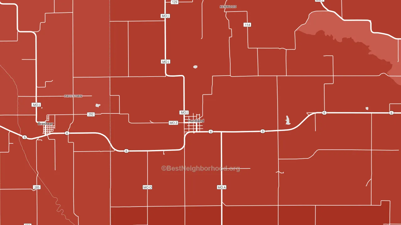 63547, MO block-group political-lean map