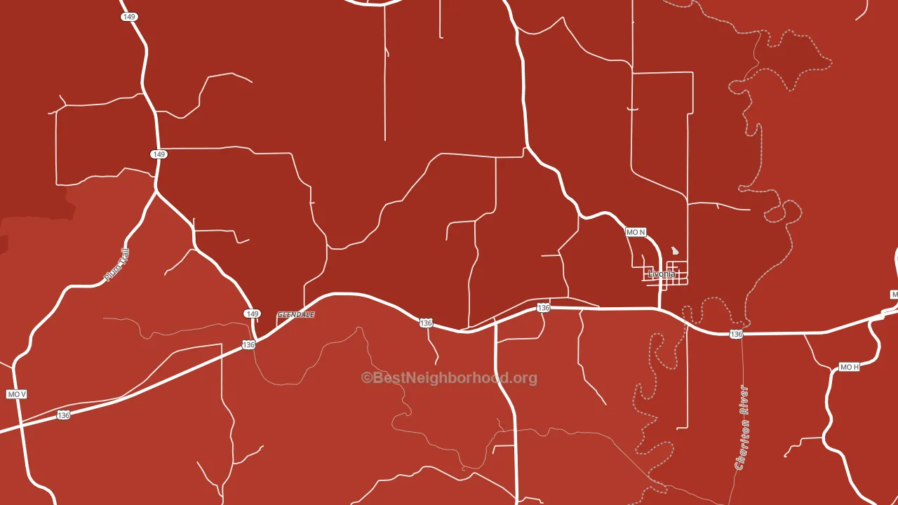 63551, MO block-group political-lean map
