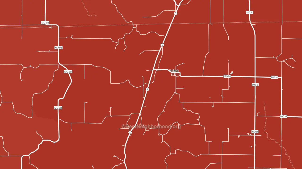 63560, MO block-group political-lean map