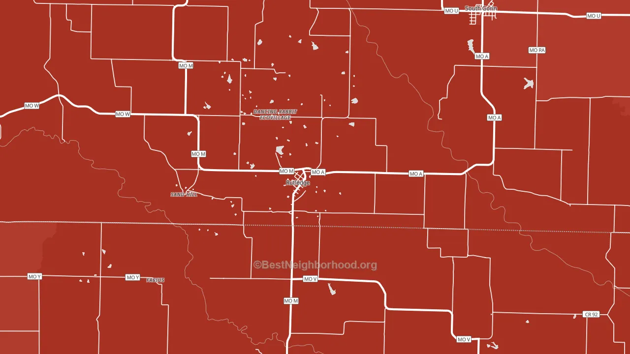 63563, MO block-group political-lean map