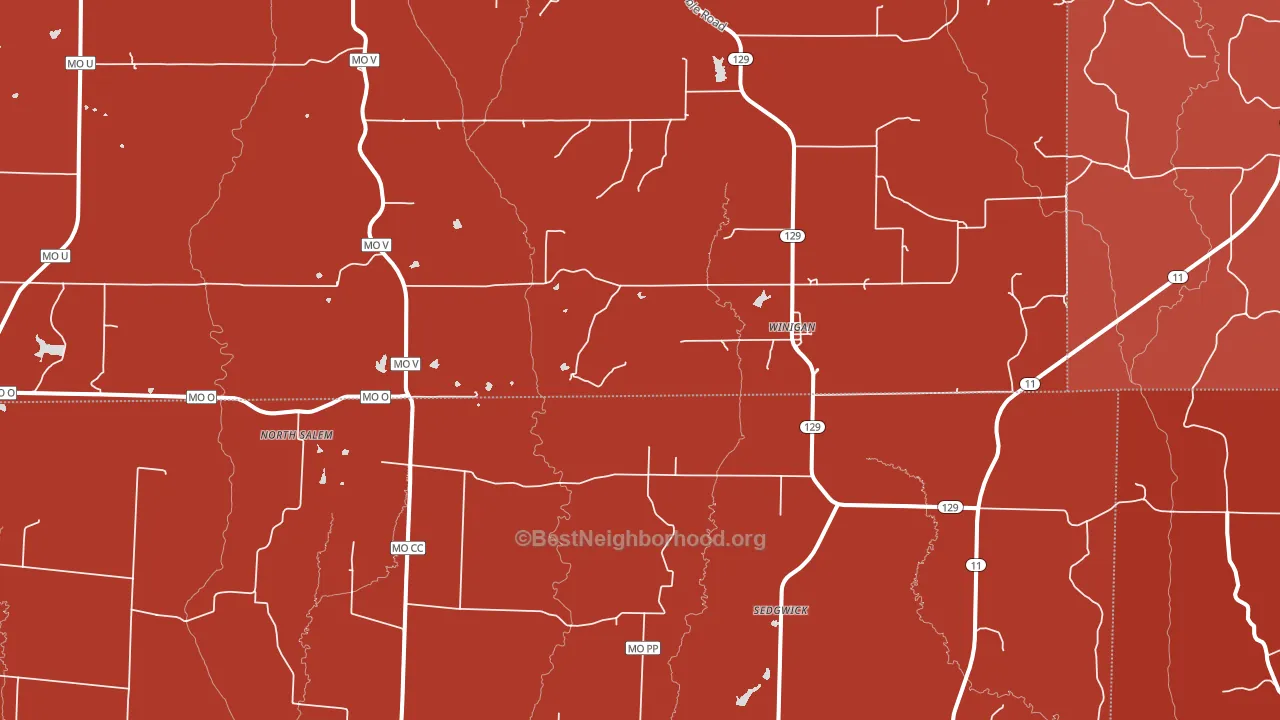 63566, MO block-group political-lean map