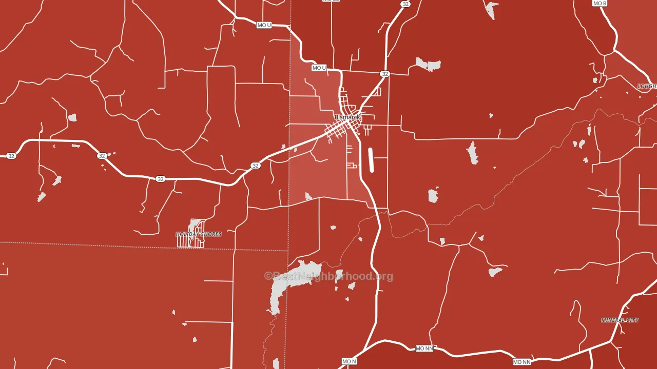 63624, MO block-group political-lean map