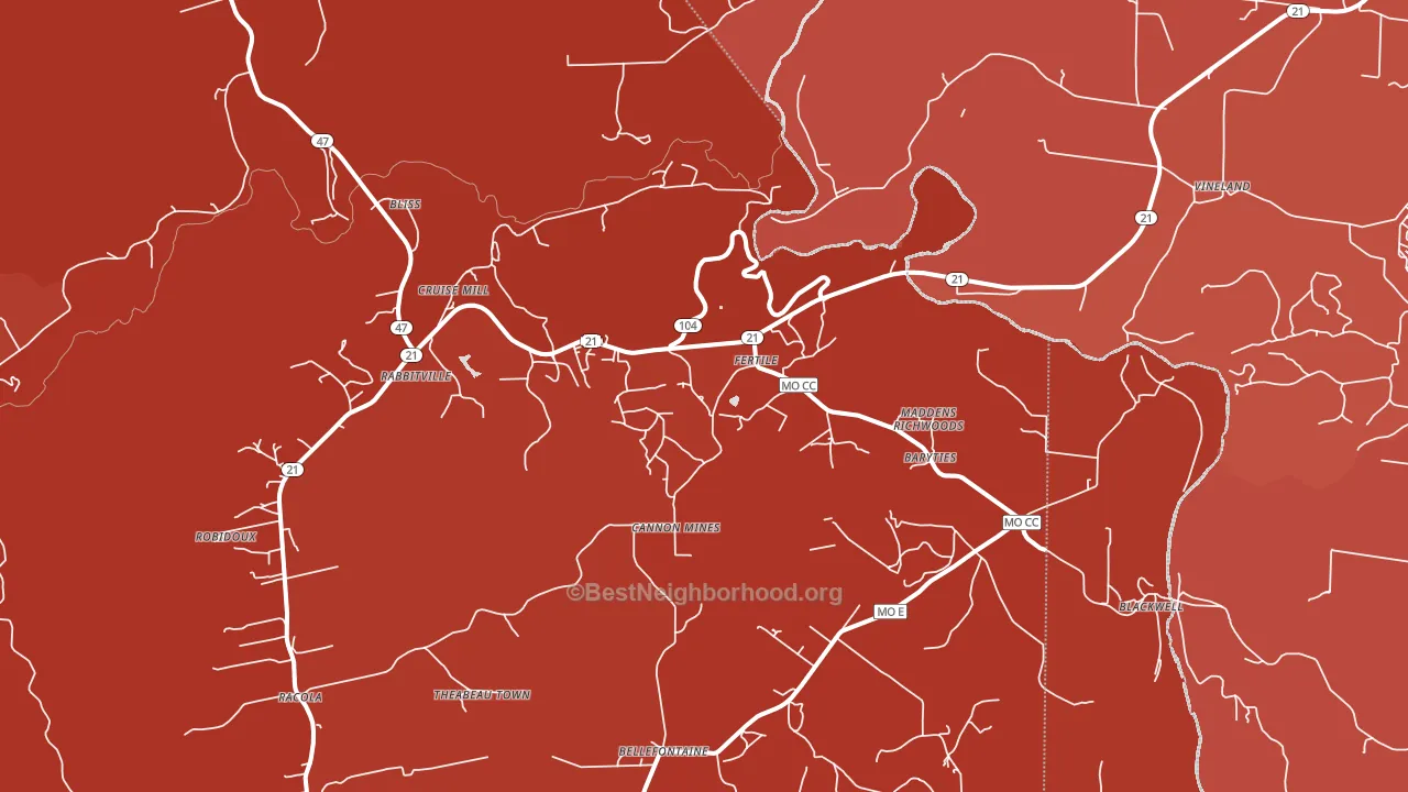 63626, MO block-group political-lean map
