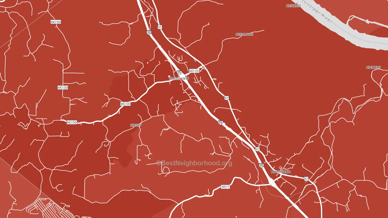 63627, MO block-group political-lean map