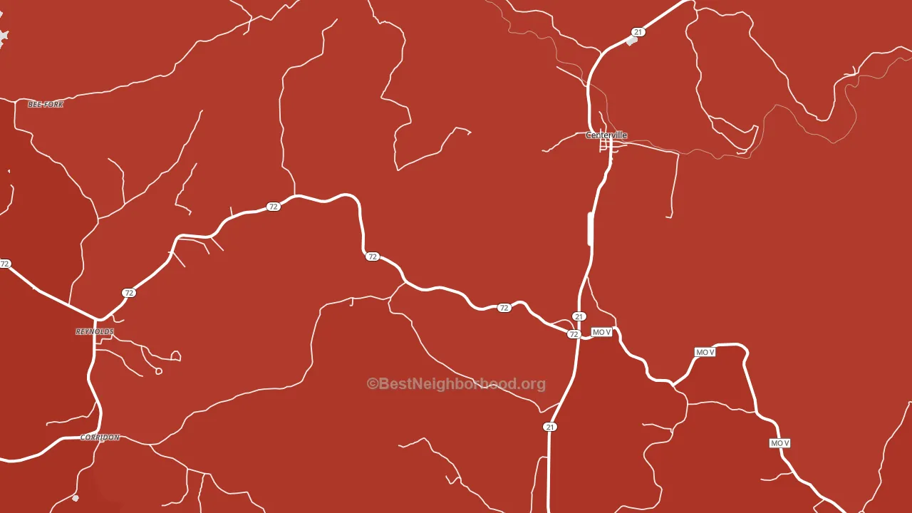 63633, MO block-group political-lean map