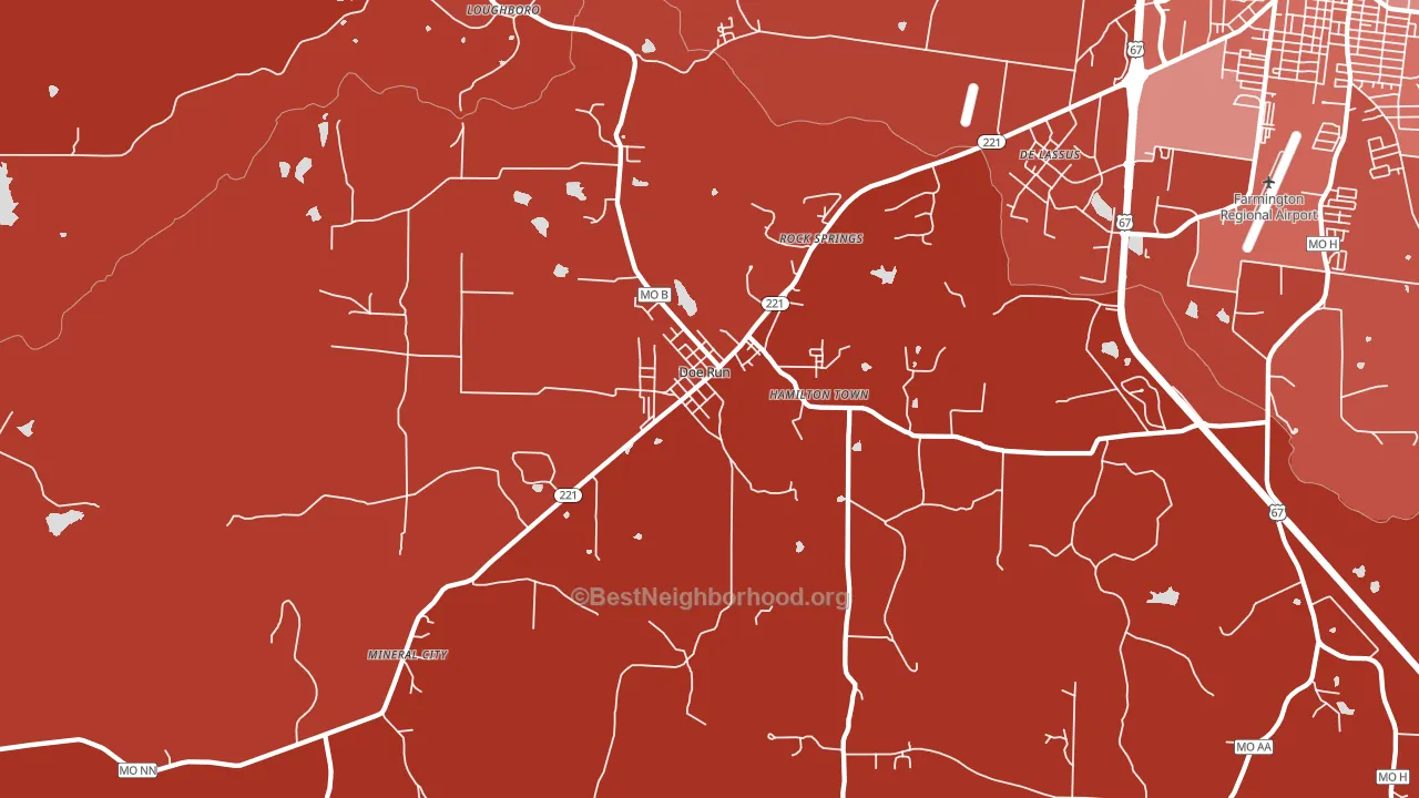 63637, MO block-group political-lean map