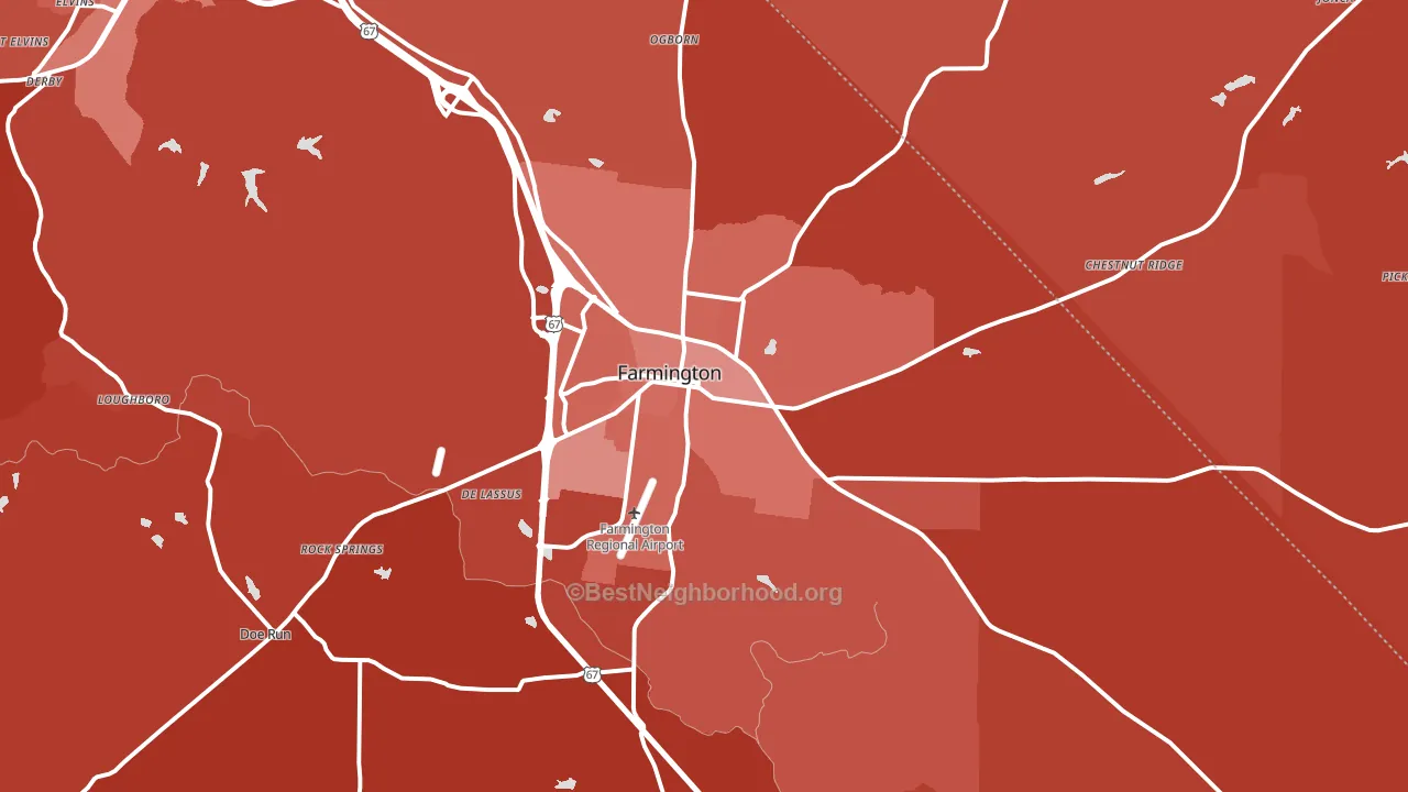 63640, MO block-group political-lean map