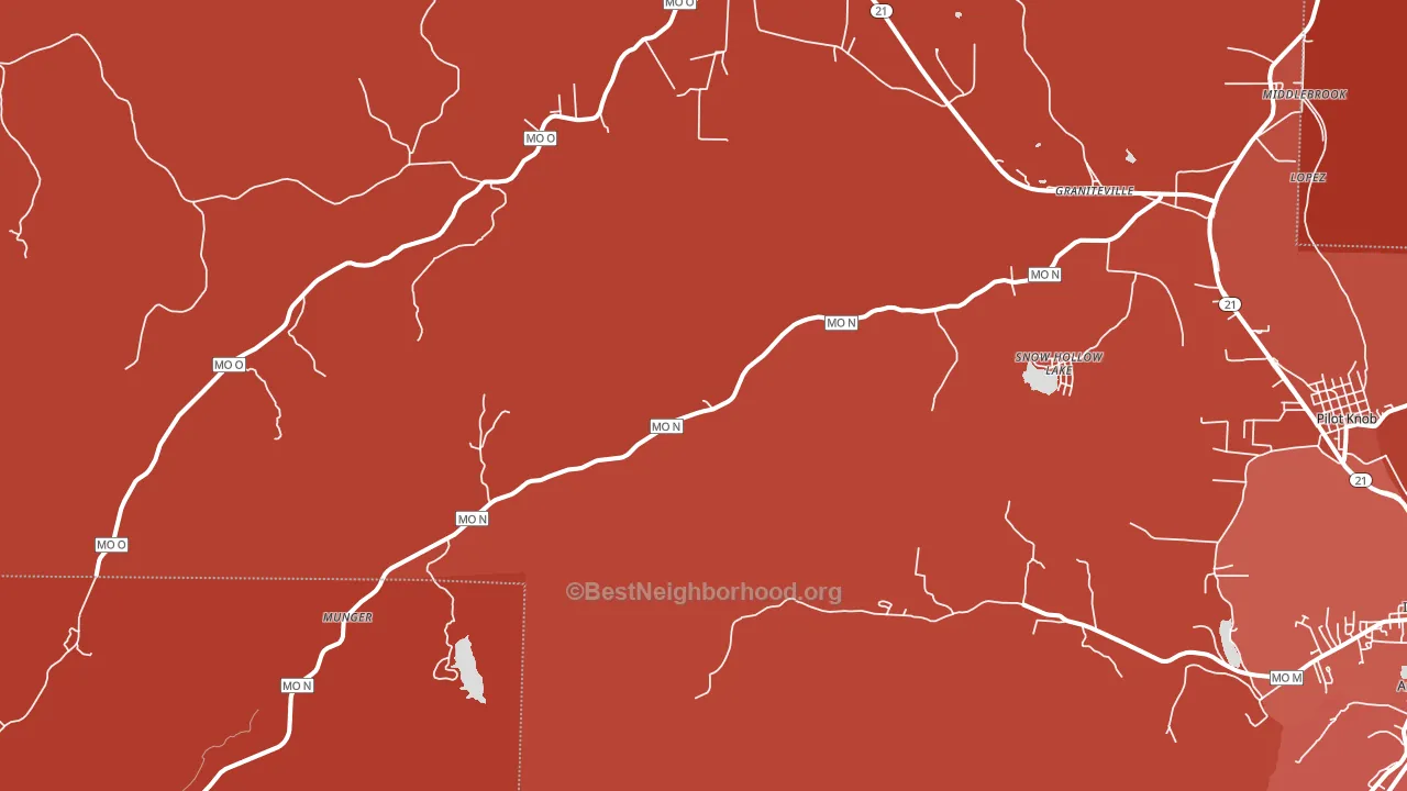 63656, MO block-group political-lean map
