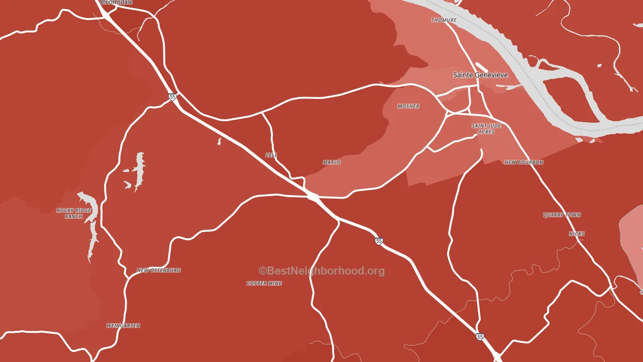 63670, MO block-group political-lean map