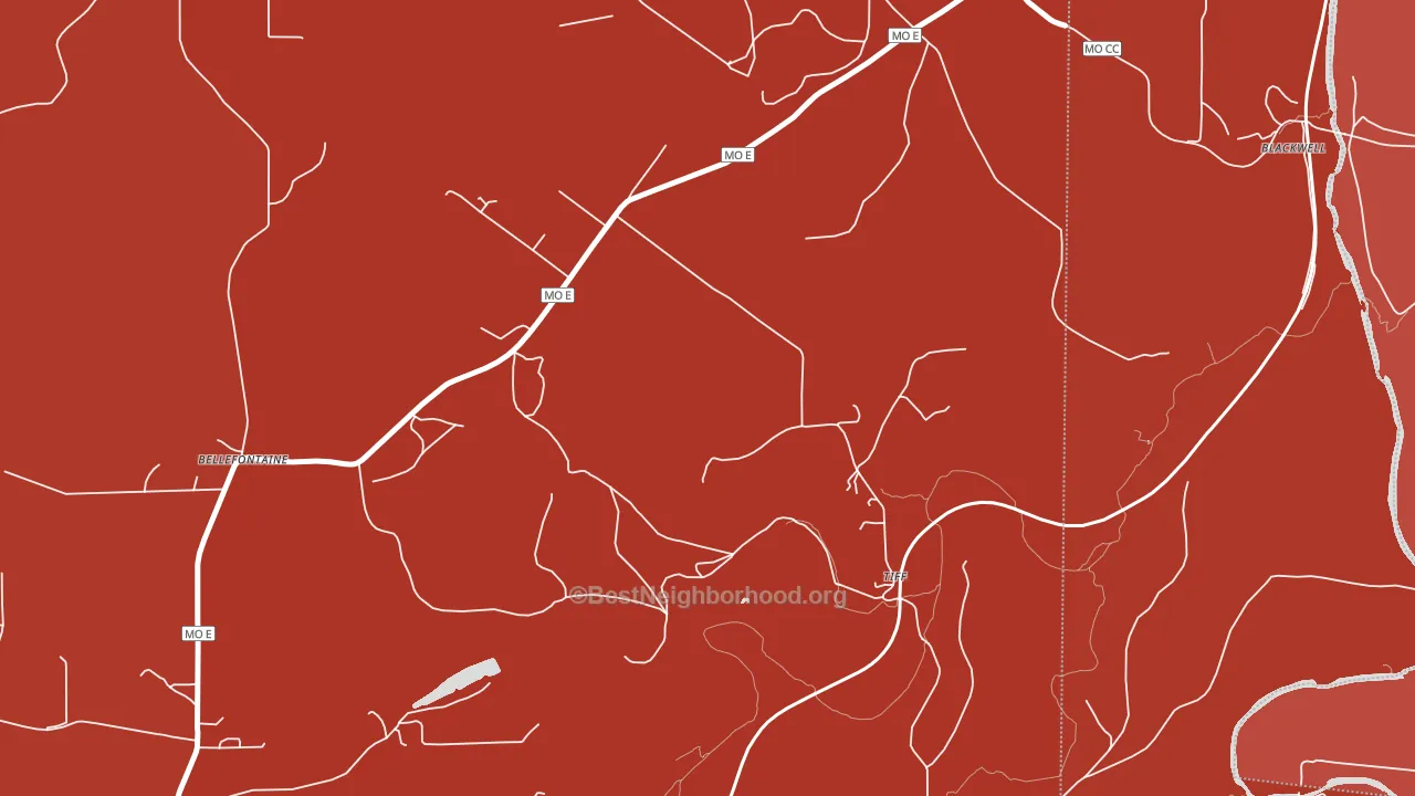 63674, MO block-group political-lean map
