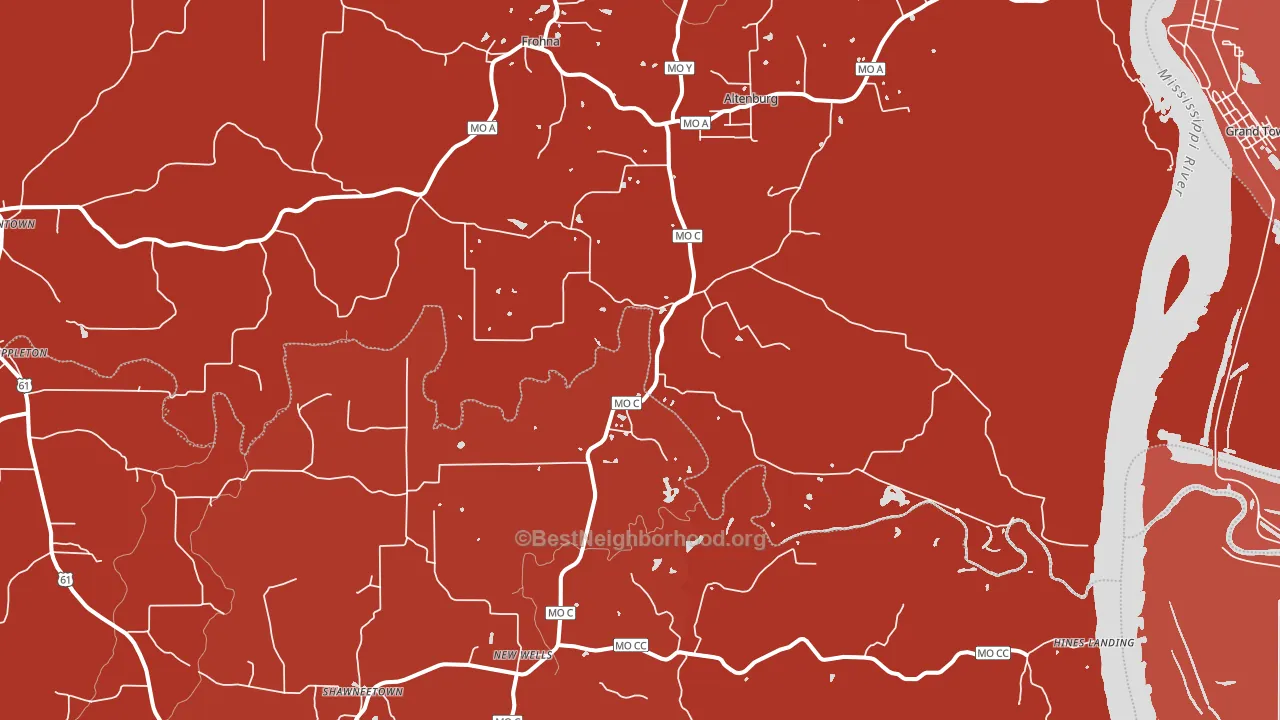 63732, MO block-group political-lean map