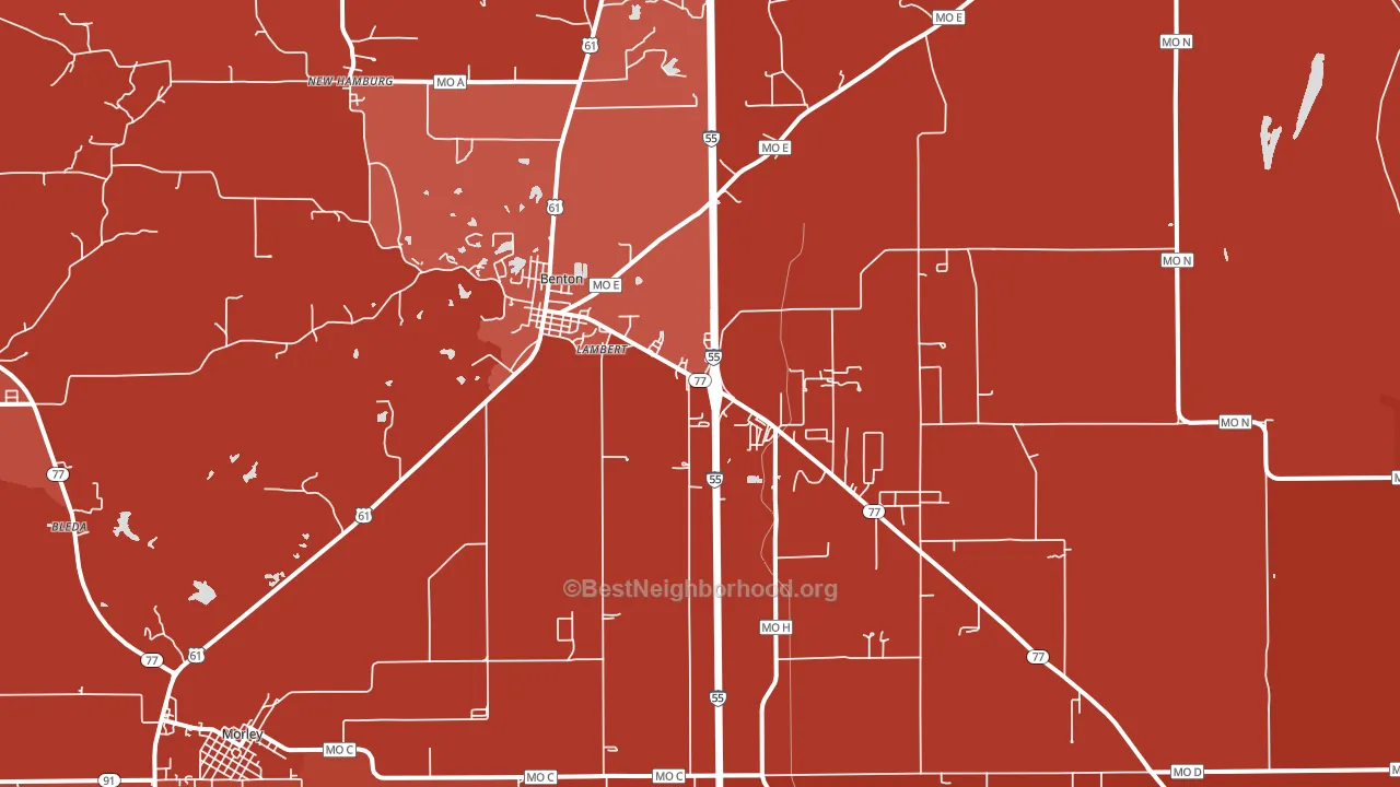 63736, MO block-group political-lean map
