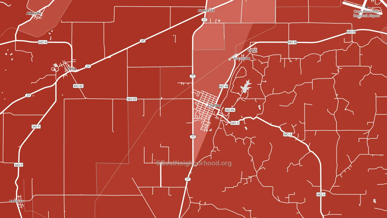 63740, MO block-group political-lean map
