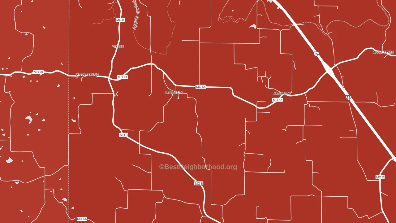 63747, MO block-group political-lean map