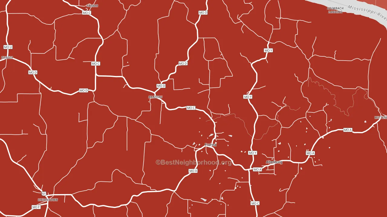 63748, MO block-group political-lean map
