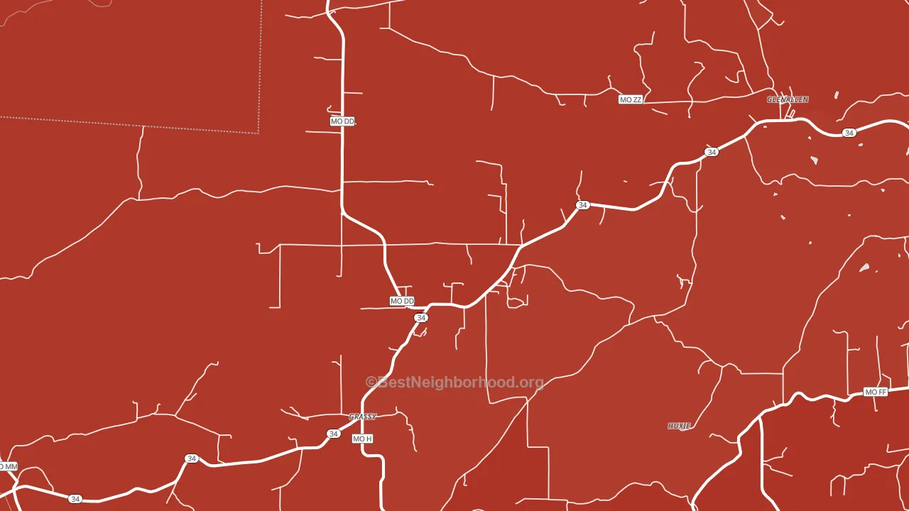 63751, MO block-group political-lean map