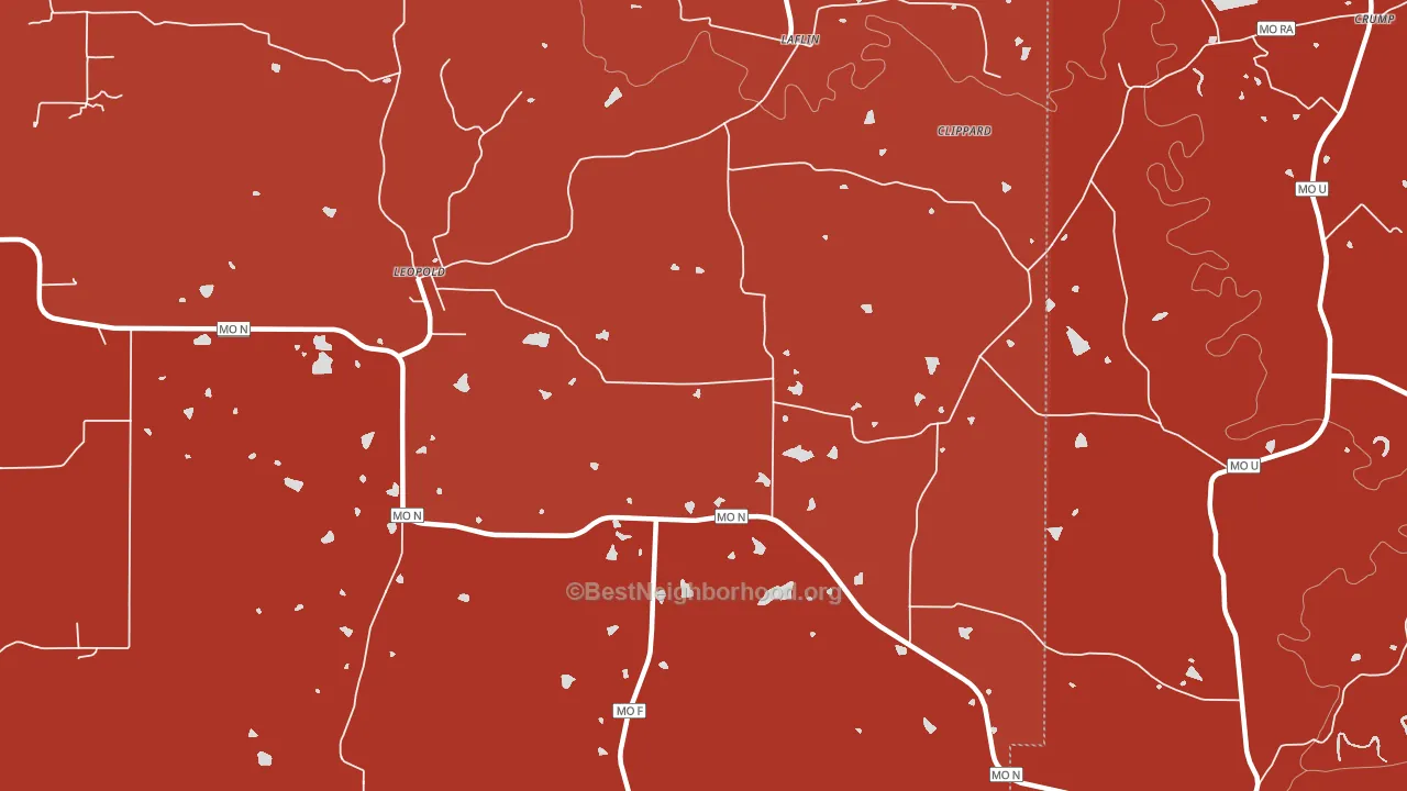 63760, MO block-group political-lean map