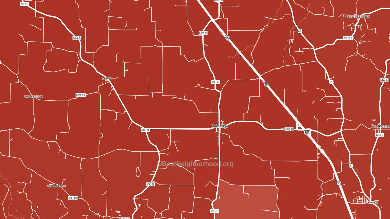 63769, MO block-group political-lean map