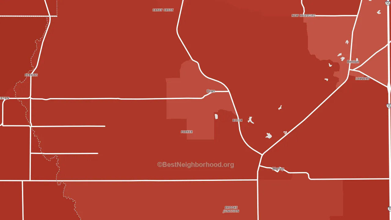 63771, MO block-group political-lean map