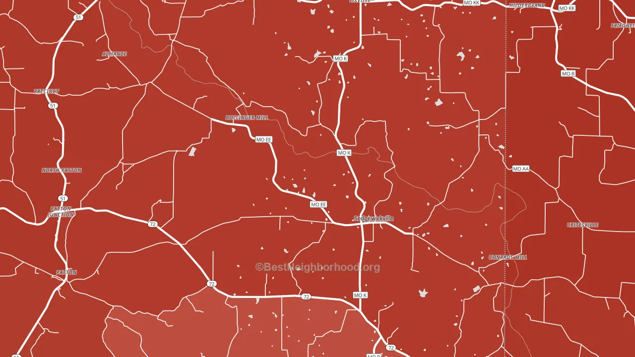 63781, MO block-group political-lean map