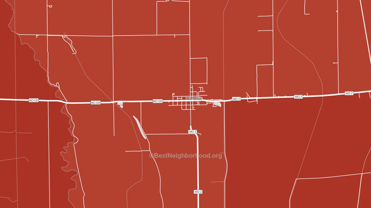 63784, MO block-group political-lean map