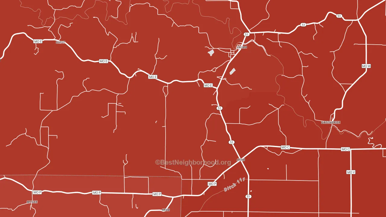 63787, MO block-group political-lean map