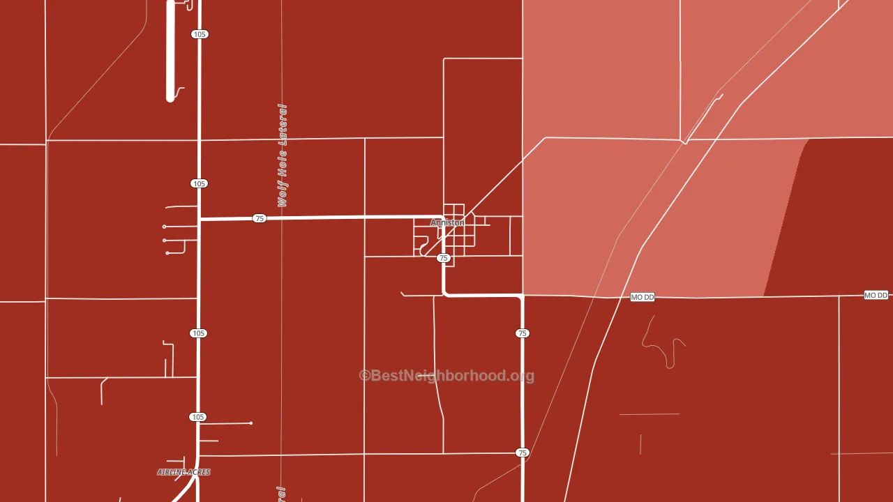 63820, MO block-group political-lean map
