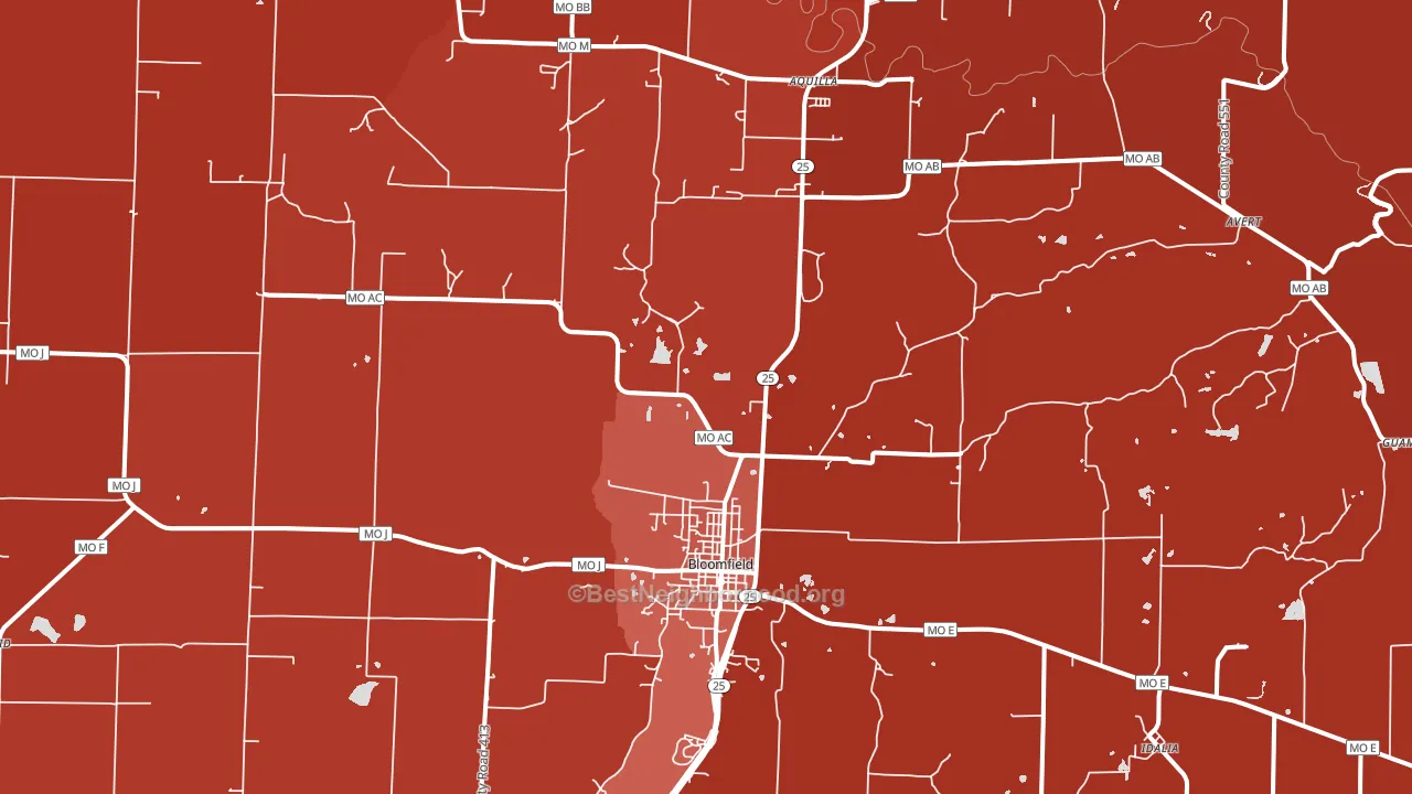 63825, MO block-group political-lean map