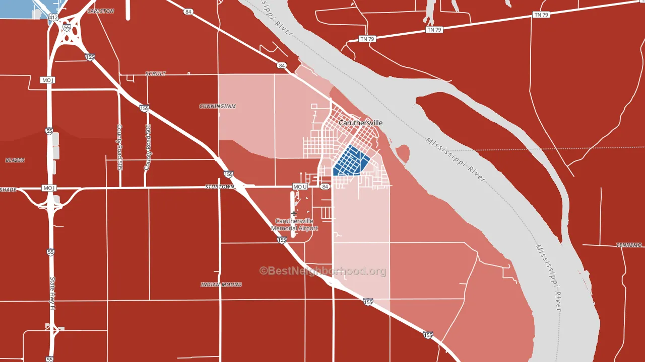63830, MO block-group political-lean map