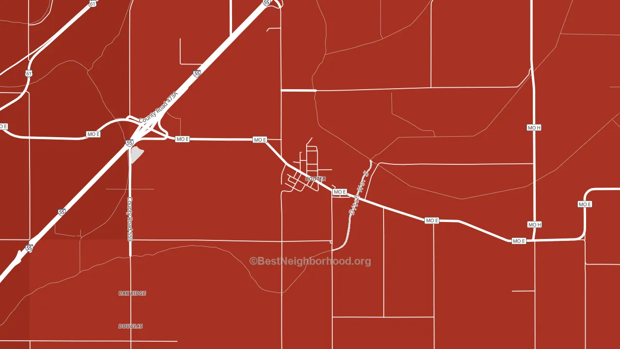 63839, MO block-group political-lean map